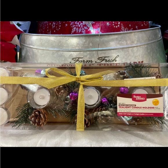 NEW* WINTER TEALIGHT CANDLE HOLDER SET - Picture 10 of 13